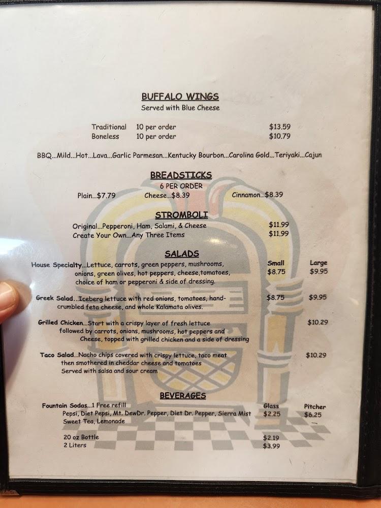 Jukebox Pizza Menu image 1